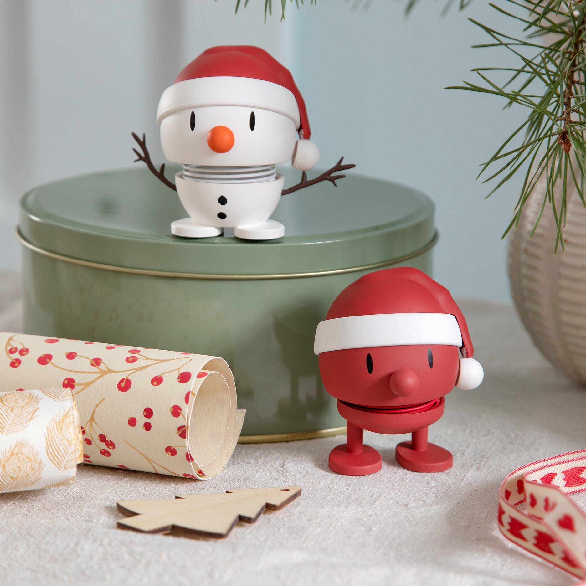 Soft Santa Snowman lille white